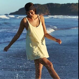 Free people movement hot shot mini dress - yellow NWT